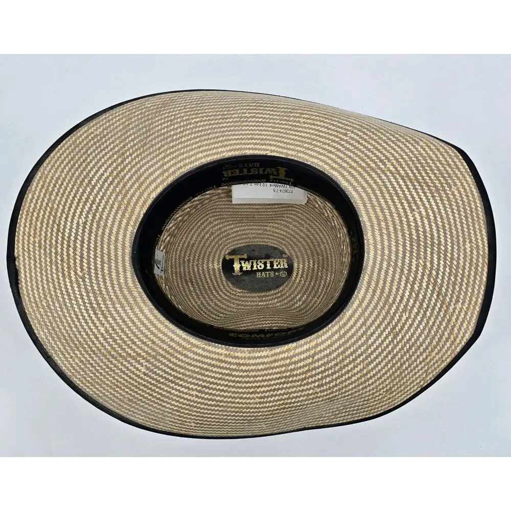 Twister Boho Western Coastal Cowgirl 10X‎ Straw Cowboy Hat – Size 7 ½